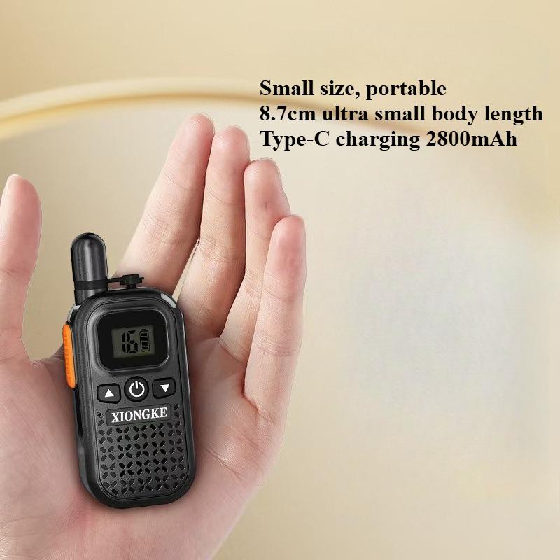 2pcs/set Mini Walkie Talkie TYPE-C Charging Foot Bath City Restaurant Hotel KTV Beauty Salon Handheld Device