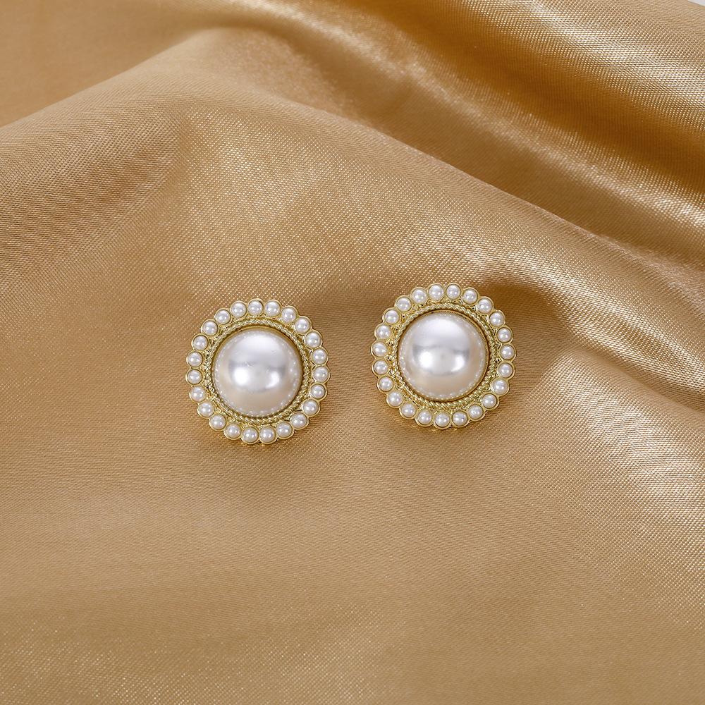 Серебряные игольчатые маленькие ароматные серьги-гвоздики с жемчугом в виде цветка ветра, легкие роскошные серьги в стиле знаменитостей, элегантные серьги в стиле ретро, модные серьги High Sense