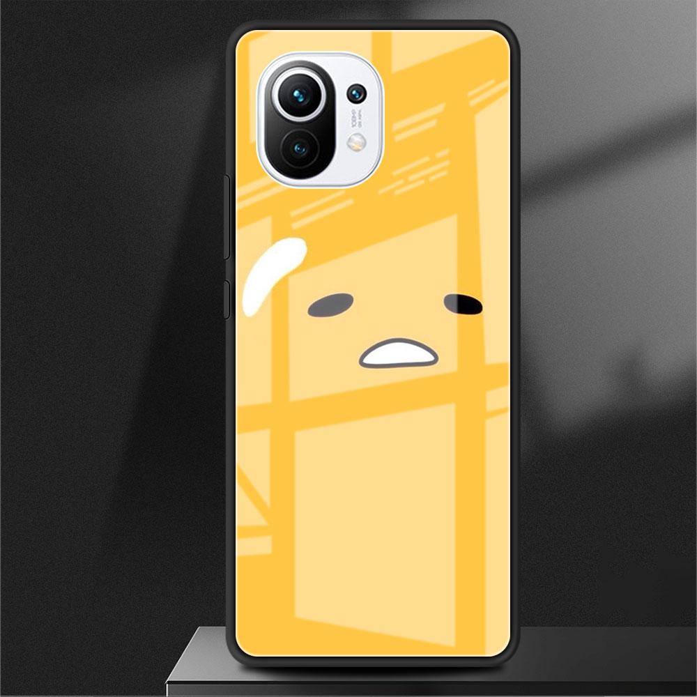 Стеклянный чехол для Xiaomi Poco X3 NFC 11 Lite 11T F3 M3 для Redmi Note 11 10 9 8 Pro 10S 9S 9A 9C, чехол для телефона Gudetama