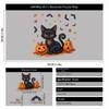 Static Cling Black Cat Window Sticker Removable Window Cling Sticker  Halloween Decor