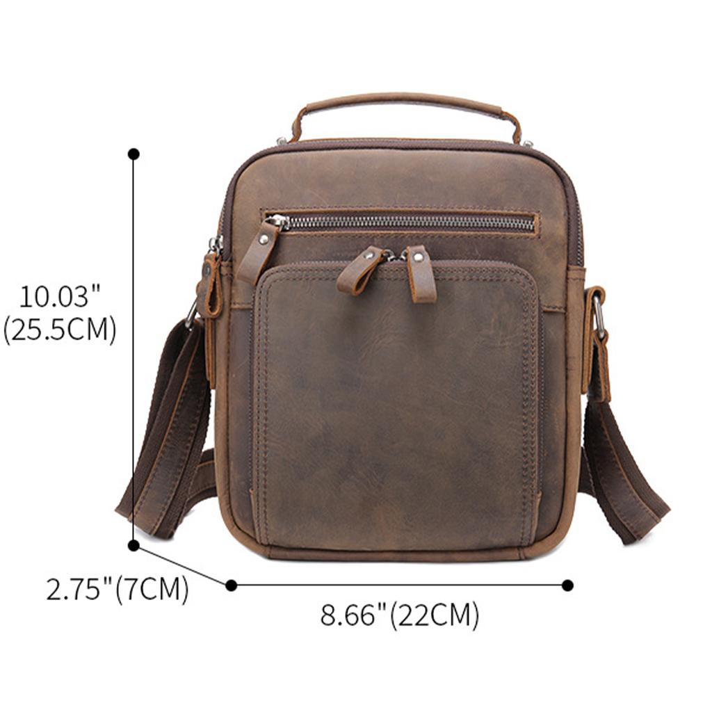 Модная трендовая сумка из натуральной кожи для мужчин на одно плечо из коровьей кожи с ремешком через плечо