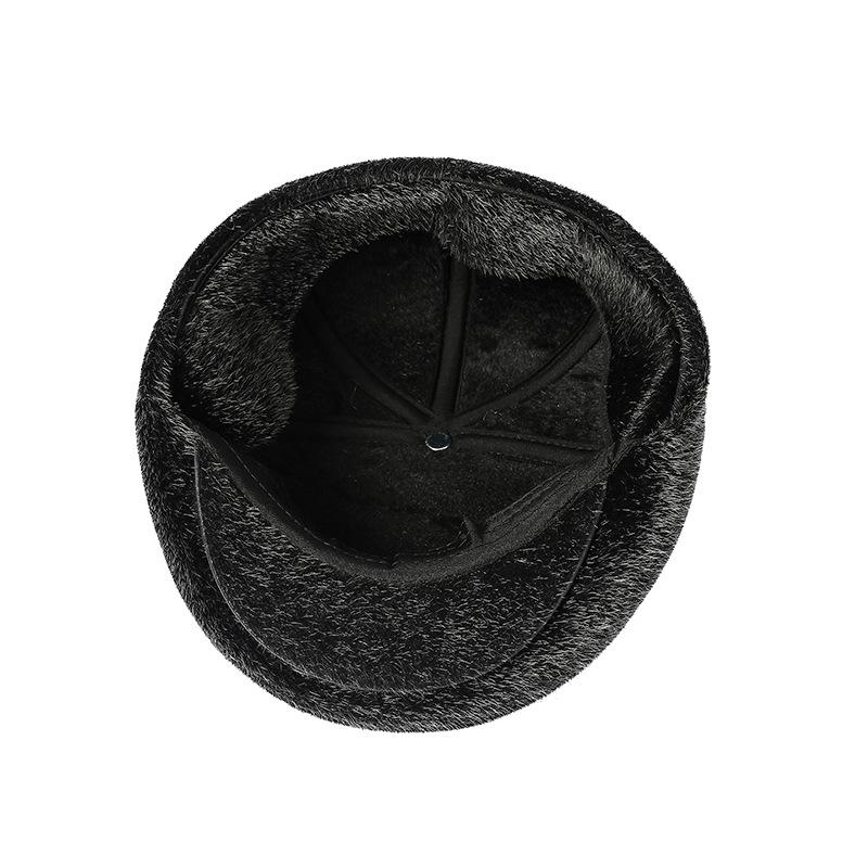 Мужская зимняя плоская кепка для отца, защита ушей, кепка для старика, осенне-зимняя теплая кепка, кепки газетчика для мужчин