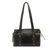 Rivet Belt Buckle PU Leather Shoulder Bag Multi Color Tote Bag Retro Women Underarm Bag  Daily Work