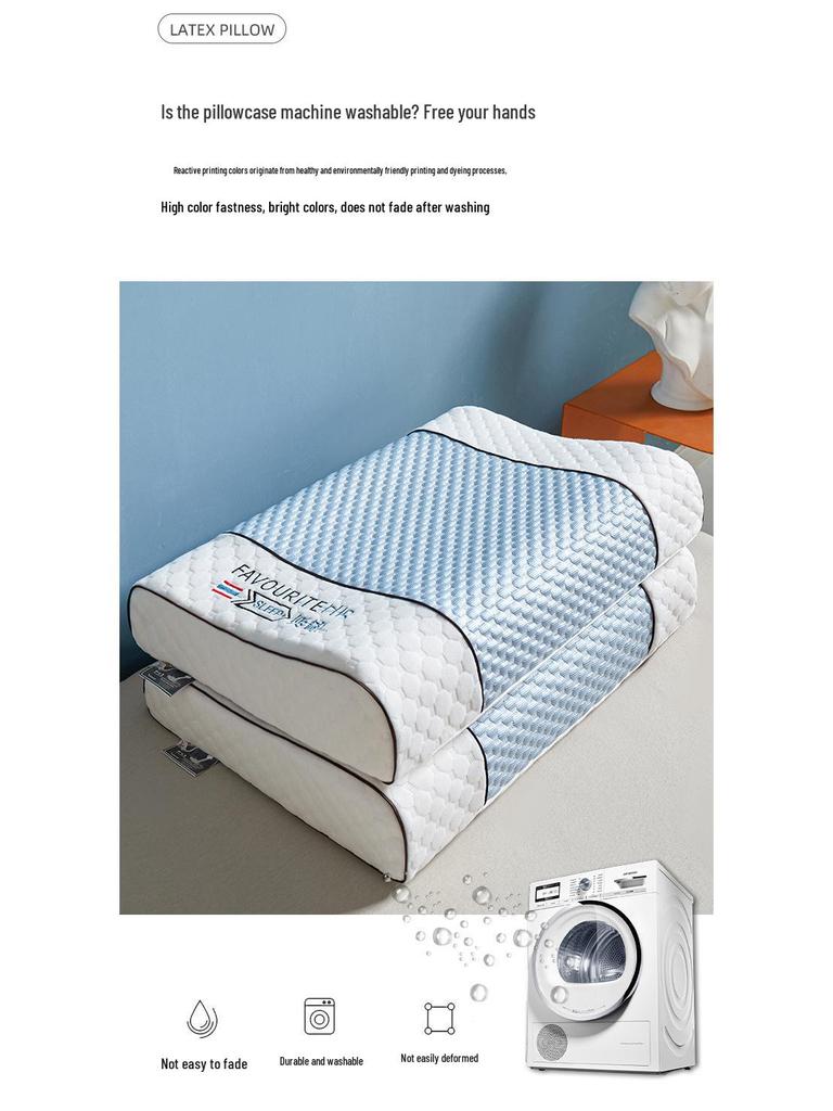 Подушка для массажа шеи из натурального латекса - Дышащая, охлаждающая и поддерживающая для взрослых и студентов