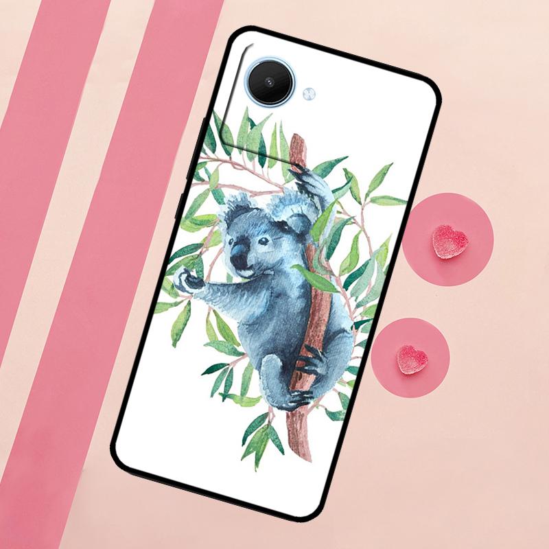 Koala and Eucalyptus Case For Realme C53 C55 C35 C33 C31 C30 C25s C21Y C15 C11 GT Neo 5 3T 2T 9 10 11 Pro Plus