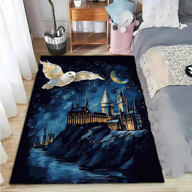 Ковер с принтом совы из Магической Академии, размер 15, Коврики для гостиной, спальни, прикроватной зоны, ванной комнаты, Декор для дома, Напольный коврик, Детская комната, Нескользящий коврик