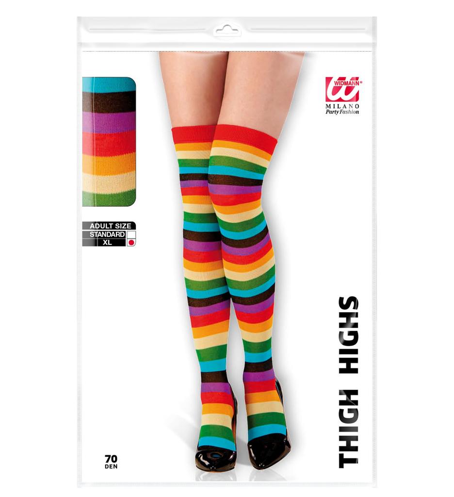 Stockings Socks Rainbow Colorful Stripes 70 Den