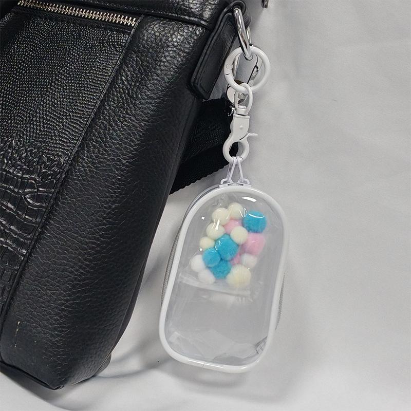 Кукольный дисплей Прозрачный ящик для хранения Мешочек Mystery Box Брелок Сумка Милая кукольная сумка Организация с плюшевым мячом Пылезащитный чехол