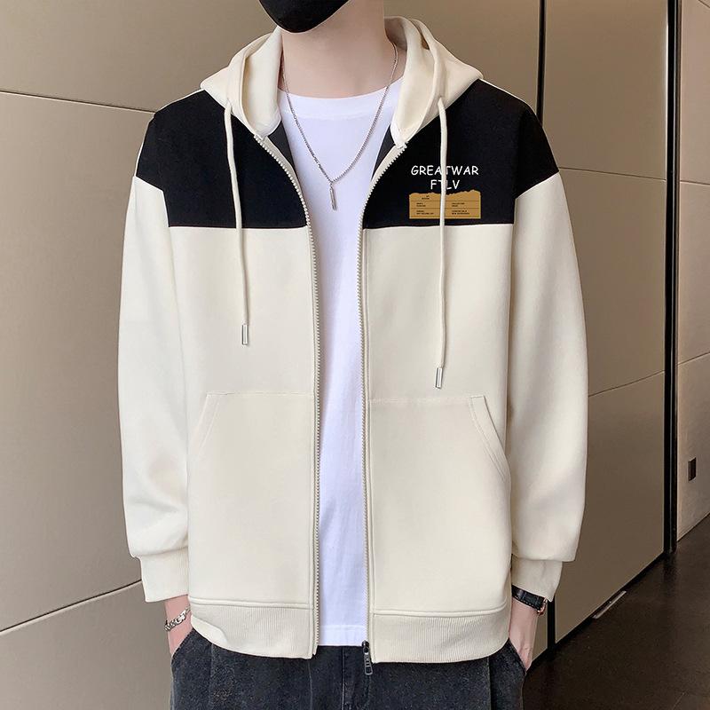 Кардиган с капюшоном, свитер, куртка, мужская осенняя американская свободная верхняя одежда, мужская повседневная куртка в тон цвета