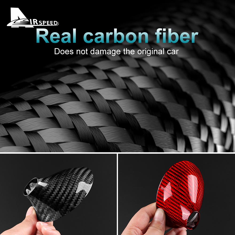 Real Hard Carbon Fiber Antenna Shark Fin for Fiat 500 Abarth 595 2012-2023 Interior Accessories