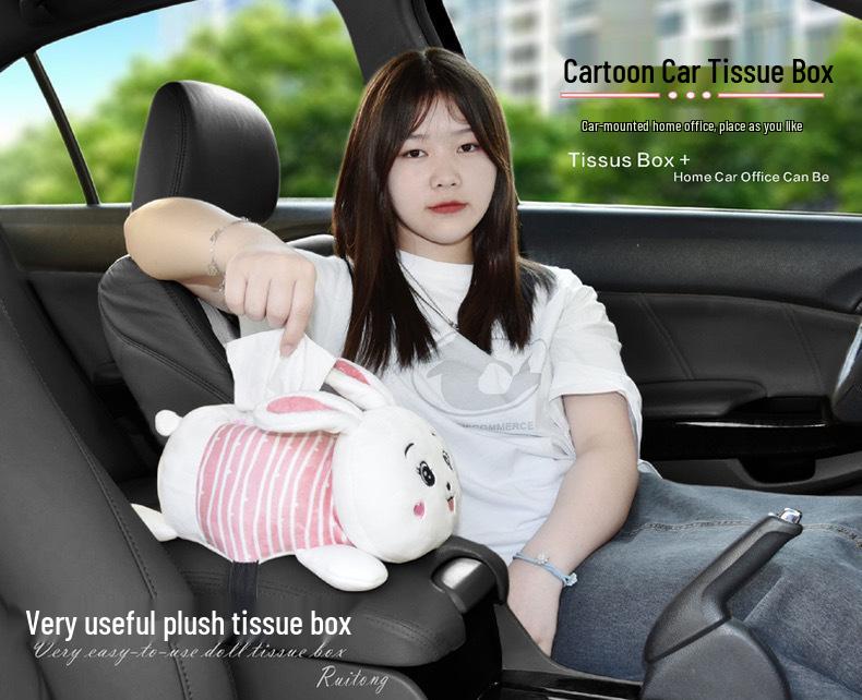 Милый мультяшный автомобильный подвесной подлокотник-коробка для салфеток - Креативное украшение интерьера