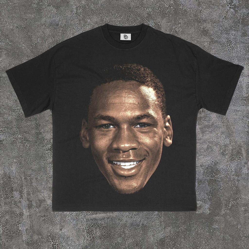 MJ Big Head T-Shirt Design, Basketball PNG Print (300 DPI)