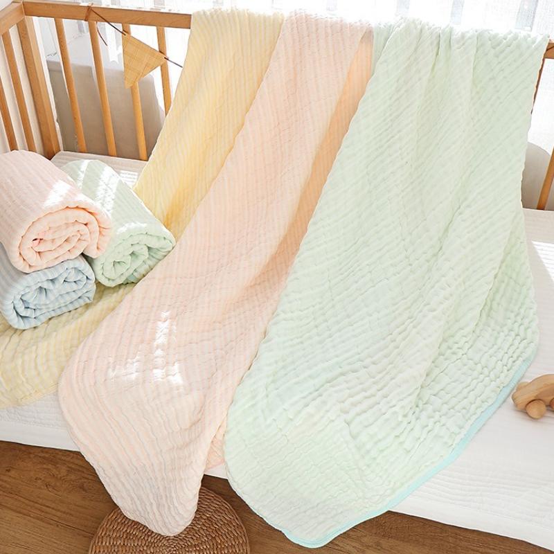 6 Layer Bamboo Cotton Baby Blankets Newborn Bath Towel Soft Baby Muslin Swaddle Bedding Stroller Cover Newborn Aceessories Manta