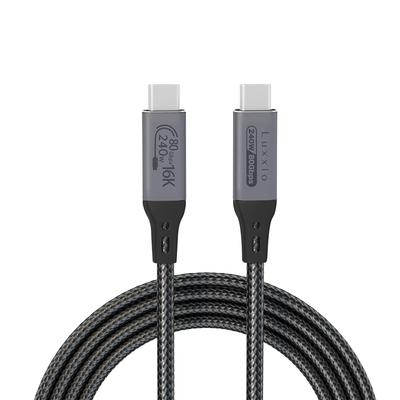 Luxxio до 80 Гбит/с Двунаправленный 120 Гбит/с Однонаправленный USB Thunderbolt Нейлоновый кабель USB-C USB-C, 240 Вт, Передача, 16K60 Гц, Чип E-Marker, Передача,