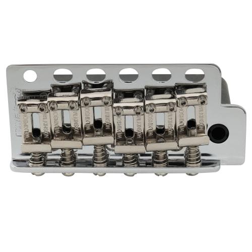 Wilkinson WV6-SB 10.8mm String Pitch 5+1 Hole Tremolo Bridge with Steel Vintage Saddles for Fender USA and Japan Struts, Assembly with Full Steel Bloc