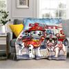 Firefighter Puppies Paw Saving The Day Blanket Suitable for Sofas, Beds, Offices, And Camping - Perfect Gift for Halloween Christmas