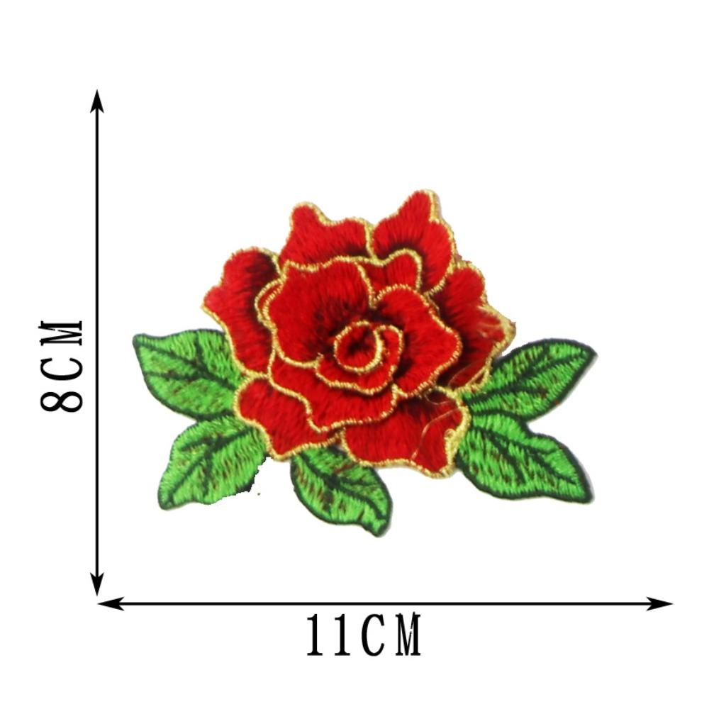 DIY Handmade Embroidery Flower Patch Polyester Fiber Floral Patches Embroidery Repair Patch Jeans