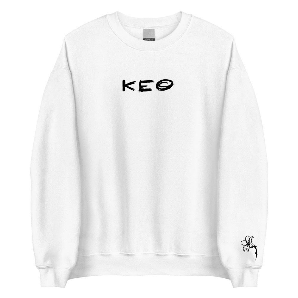 KEO Album Artwork Khaki Crewneck Sweatshirt Put A Smile on For Me Graphic Pullovers Long Sleeve Unisex Streetwear Graphic Tops