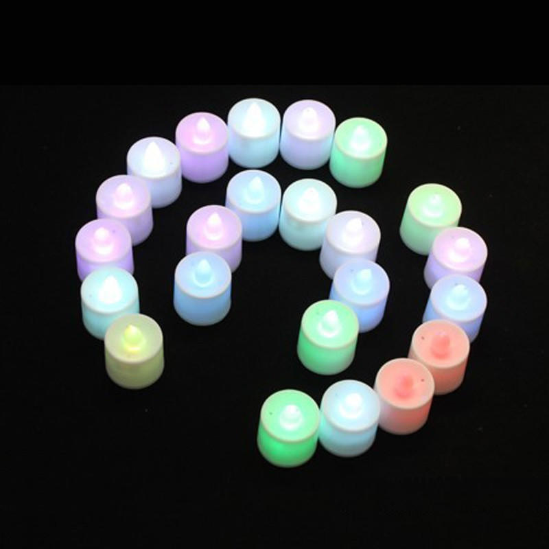 Mini Colorful Electronic Candle LED Light For Party Decorate CF
