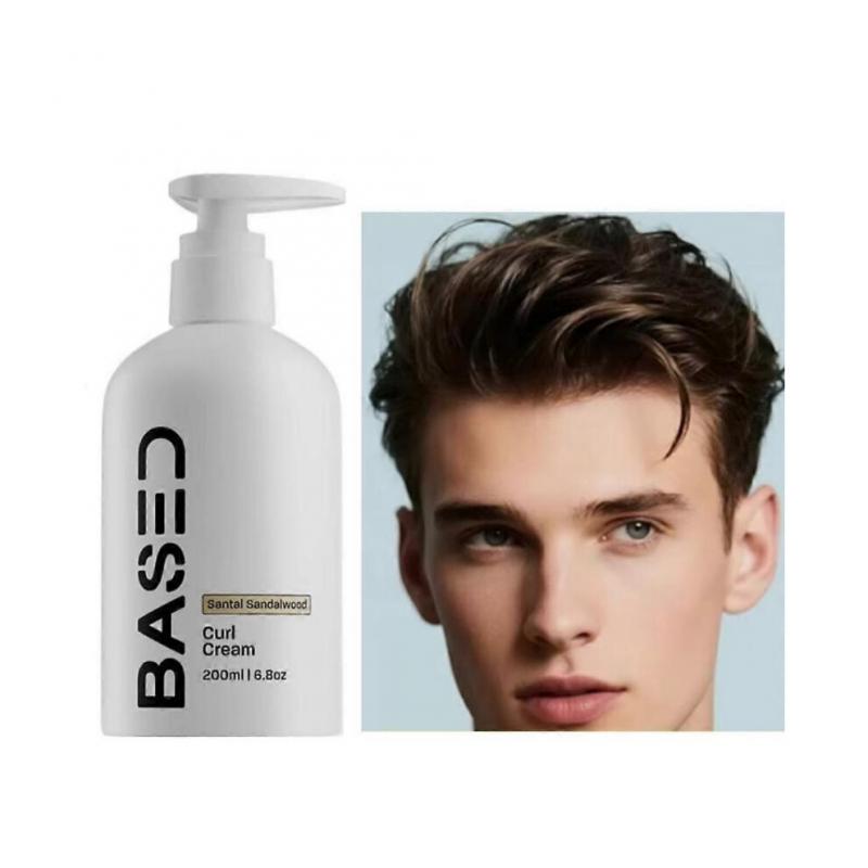 Based On Sea Salt Spray & Santal Sandalwood Curl Cream For Natural Light Hold