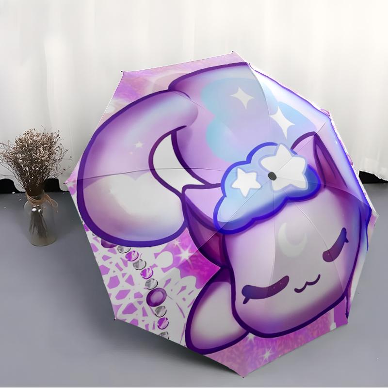 Pixel Game Fashionable Automatic Opening/Closing Folding Umbrella. Portable and Foldable, Ideal for Gift, Travel, and Daily Use.