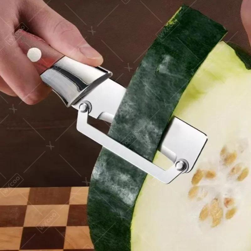 Кухонный Овощечистка Многофункциональная Нержавеющая Сталь Овощная Очистка для Лук Фрукты Дыня Сахарный Тростник Скребки