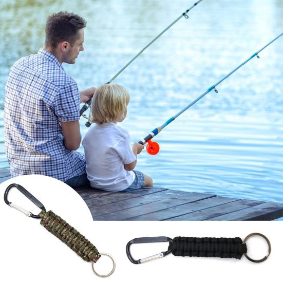 1/4 шт. Карабин-брелок из плетеной веревки для улицы, сверхпрочный металлический, портативный, легкий, для кемпинга, альпинизма, с защелкой, клипсой, подвесной пряжкой и 7-жильным шнуром