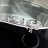 Exquisite four-leaf clover fringed water drop leaf dew language unique opening ring women's light luxury personality simple versatile ring