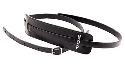 Ремень гитарный VOX кожаный VINTAGE STRAP черный черный 60-е MM25-BLK