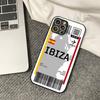 INS Светлый Билет Самолет Чехол для Телефона для iPhone 11 12 13 mini pro XS MAX 8 7 6 6S Plus X 5S SE 2020 XR чехол