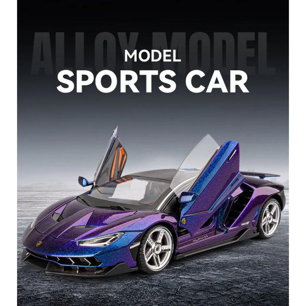 1/18 Lamborghini LP770 LP770-4 Сплав Модель Спортивного Автомобиля Литой Металл Трековый Гоночный Автомобиль Транспортные Средства Модель Звуковая и Световая Симуляция Детская Игрушка Подарок