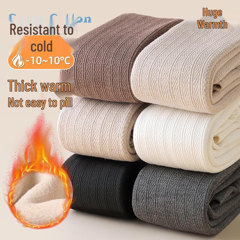 Теплые вязаные леггинсы для девочек с флисовой подкладкой