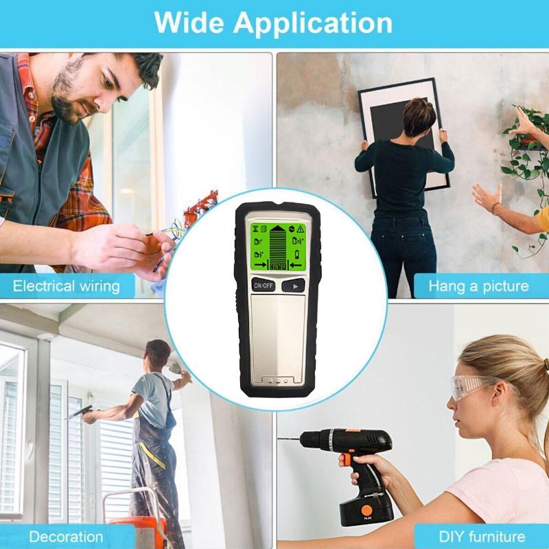Электрический детектор 5 в 1, настенный детектор металла, датчик, поиск шпильки, кабельные сканеры