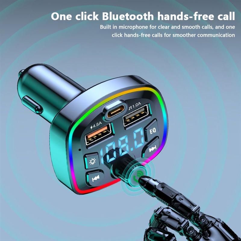 Автомобильный Bluetooth Fm-передатчик Беспроводной Handsfree аудиоприемник Автомобильный MP3-плеер Быстрое зарядное устройство Автомобильные аксессуары