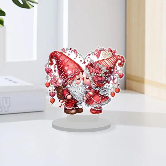 Орнамент в виде сердца любви 2D Плоский акриловый настольный декор Мультяшный орнамент в виде сердца любви