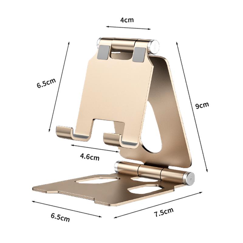 Metal Aluminum Alloy Mobile Phone Desktop Holder Stand for iPhone 13 14 Pro Stand Lazy Live Portable Folding Mobile Phone Stand 5