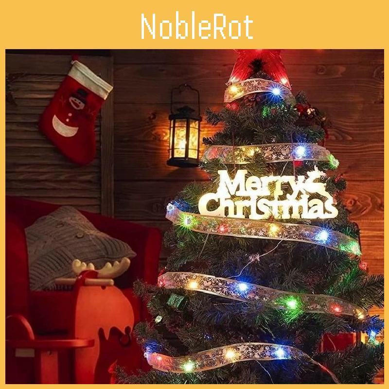 Holiday Led Ribbon String Lights With Pvc Material For Christmas Tree And Gift Decoration