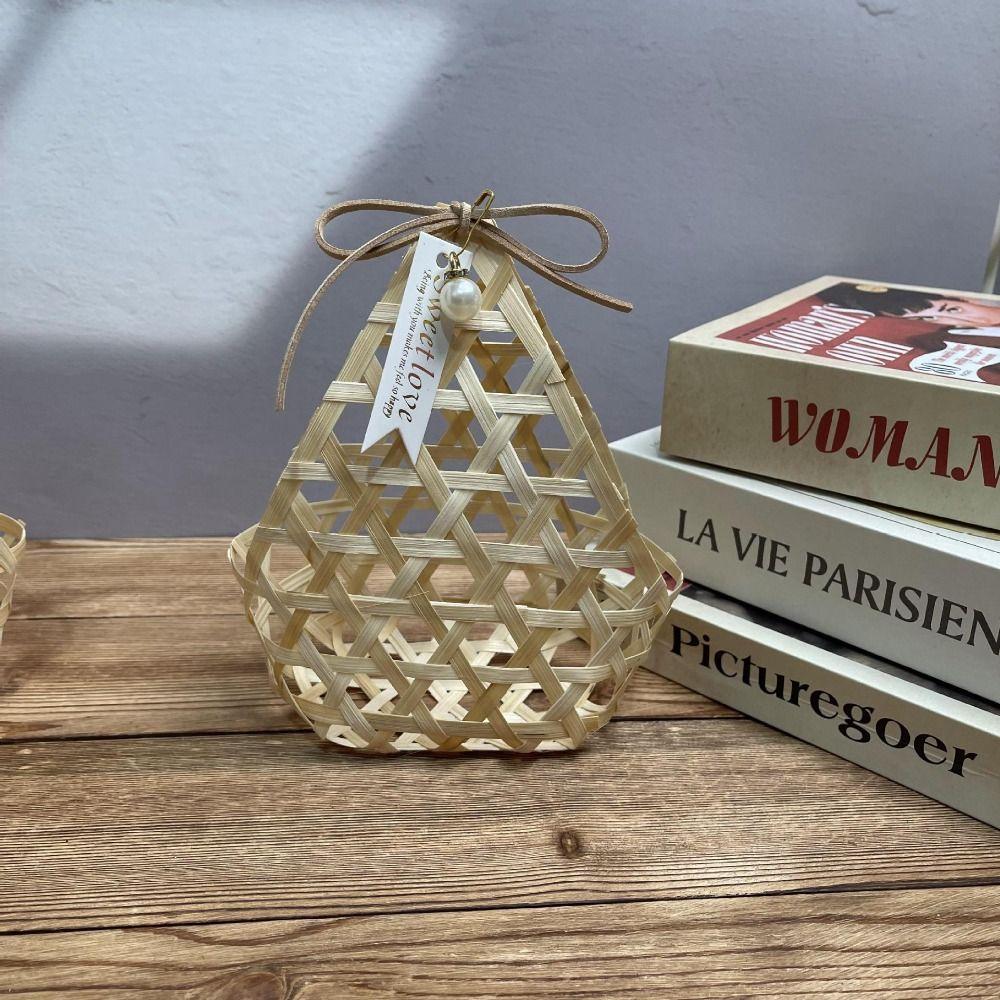 3pcs Retro Storage Box Handmade Fruit Basket Gift Packaging Basket Mid Autumn Festival