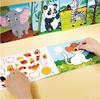 Cross-border Children's Jigsaw Sticker Book 3-6 Years Old Handmade Diy Cartoon Flash Animal Sticker Painting Early Education Sticker Picture Book