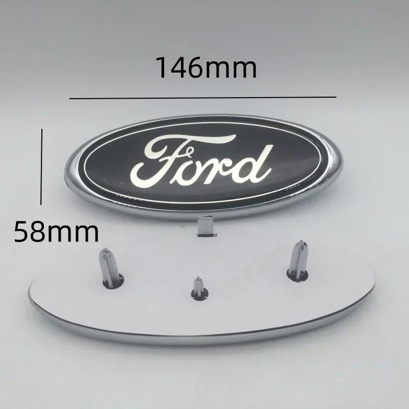New 2026 Car Sticker Ford New 2025 Hot 1pcs 3D for ford blue black 146mmx58mm Car Front Head Hood Bonnet Emblem Rear Tail Bumper