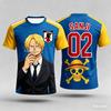 Апан One Piece Луффи Футбольная Майка Мужская Футболка Детская Футбольная Специальная Майка Взрослая Семейная Совместная Быстросохнущая Толстовка