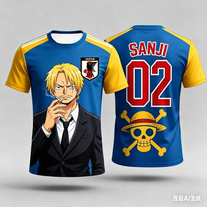 Апан One Piece Луффи Футбольная Майка Мужская Футболка Детская Футбольная Специальная Майка Взрослая Семейная Совместная Быстросохнущая Толстовка