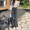 Black Jeans Women's Spring and Autumn New High Waist Loose and Thin Straight Mopping Wide Leg Pants Summer