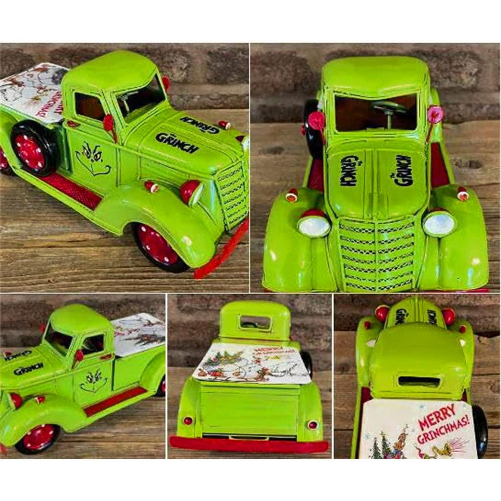 Зеленый Фермерский Грузовик Рождественский Декор Маленький Рождественский Декор Грузовика Ферма Винтаж Зеленый Пикап