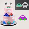 2Pcs Small Car Cake Cutter Sugarcraft Cookie Mold Fondant Reusable Cake Decorating Tools for Biscuit Cupcake Pastry