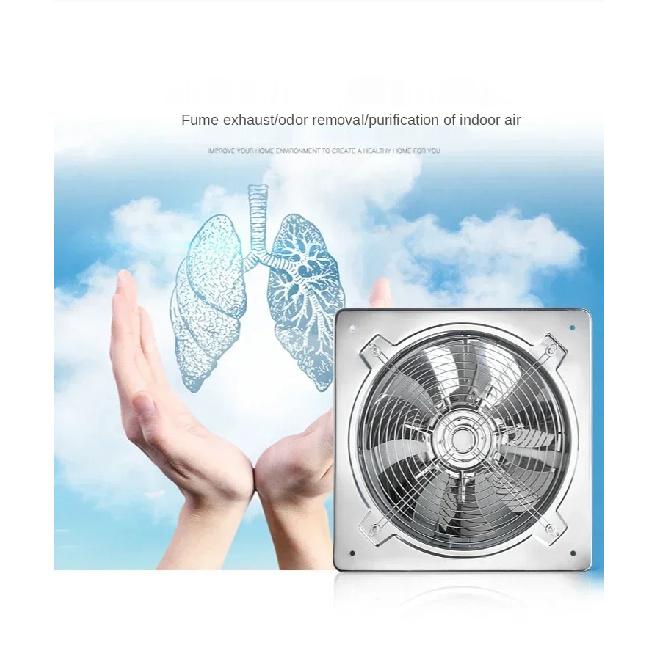 6/7/8 in Stainless Booster Fan Extractor Exhaust fan Ventilation Pipe for Toilet Kitchen Wall Window Blower Corrosion Resistance