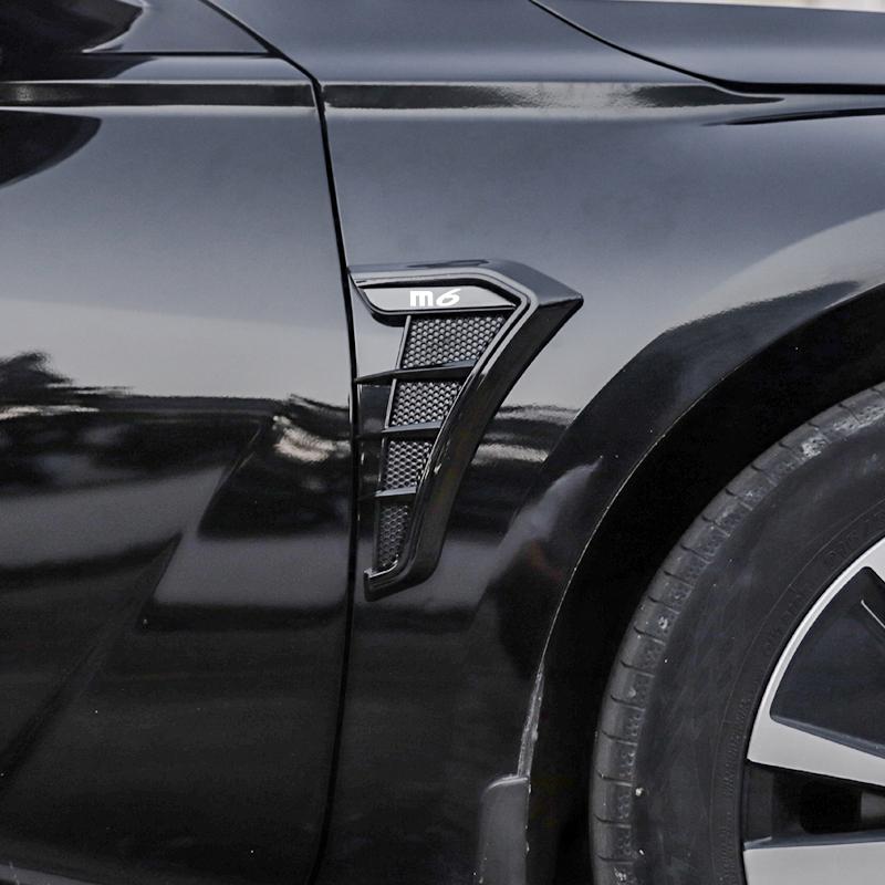 Black Car Fender Side Vents Air Flow Intake Hole Grille Sticker Cover for Mazda m6 2 3 5 6 7 323 626 RX7 RX8 MX3 MX5 Axela Aten RHG2