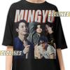 MINGYU SEVENTEEN K-POP Пиратская футболка / Концертная футболка группы Kim Min-gyu / Винтажная футболка K-pop бойз-бэнда 17 / Мерч с тура фанбазы K-Pop Carat