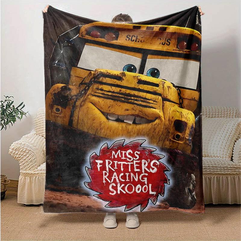 1pc Cars Movie Poster Collage Flannel Blanket Soft Warm Throw Blanket for Bedroom Living Room Bed Travel Camping Picnic Gift. M73005
