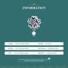 Bamoer 925 Sterling Silver Vintage Texture Purple Zirconium Pendant Fit Women DIY Bracelet & Bangle Pearl Glossy Pearl Charms